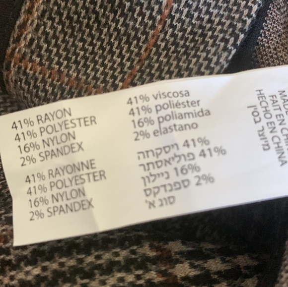 DEX Two Button Longline Brown Plaid Blazer - Picture 8 of 8